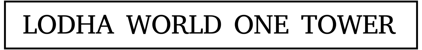 Lodha World One Tower